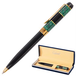 Ручка подарочная шариковая GALANT "Granit Green", корпус черный с темно-зеленым, золотистые детали, пишущий узел 0,7 мм, синяя, 140393 - фото 11018750