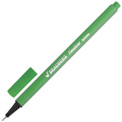 Ручка капиллярная (линер) BRAUBERG "Aero", СВЕТЛО-ЗЕЛЕНАЯ, трехгранная, металлический наконечник, линия письма 0,4 мм, 142250 - фото 11021534