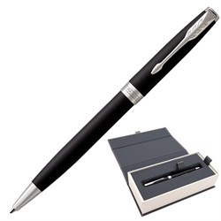 Ручка шариковая PARKER "Sonnet Core Matt Black CT", черный матовый лак, палладий, черная, 1931524 - фото 11021692