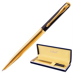 Ручка подарочная шариковая GALANT "ARROW GOLD", корпус черный/золотистый, детали золотистые, узел 0,7 мм, синяя, 143523 - фото 11026659