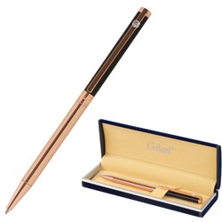 Ручка подарочная шариковая GALANT "ASTRON", корпус черный с золотом, детали золотистые, узел 0,7 мм, синяя, 143525 - фото 11026683