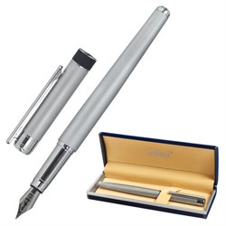 Ручка подарочная перьевая GALANT "SPIGEL", корпус серебристый, детали хромированные, узел 0,8 мм, 143530 - фото 11026745