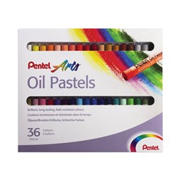 Пастель масляная художественная PENTEL "Oil Pastels", 36 цветов, круглое сечение, картонная упаковка, PHN4-36 - фото 11038605