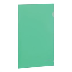 Папка-уголок жесткая BRAUBERG, зеленая, 0,15 мм, 221639 - фото 11050489