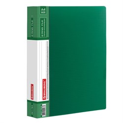 Папка на 2 кольцах BRAUBERG "Contract", 35 мм, зеленая, до 270 листов, 0,9 мм, 221794 - фото 11050794