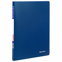 Папка 20 вкладышей BRAUBERG "Office", синяя, 0,5 мм, 222628 - фото 11051887