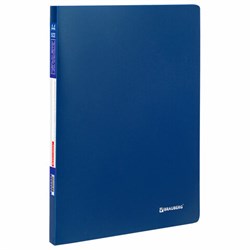 Папка 30 вкладышей BRAUBERG "Office", синяя, 0,5 мм, 222631 - фото 11051903