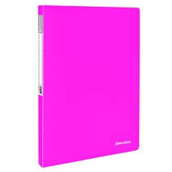 Папка 20 вкладышей BRAUBERG "Neon", 16 мм, неоновая розовая, 700 мкм, 227450 - фото 11059409