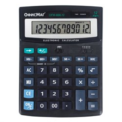 Калькулятор настольный ОФИСМАГ OFM-888-12 (200х150 мм), 12 разрядов, двойное питание, 250224 - фото 11080364