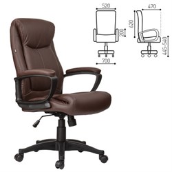 Кресло офисное BRABIX &quot;Enter EX-511&quot;, экокожа, коричневое, 531163