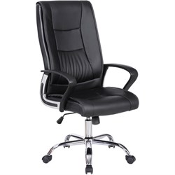 Кресло офисное BRABIX "Forward EX-570", хром, экокожа, черное, 531837 - фото 11113527