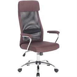 Кресло офисное BRABIX "Flight EX-540", хром, ткань, сетка, коричневое, 531849 - фото 11113741
