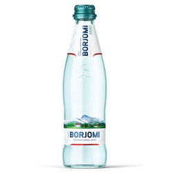 Вода ГАЗИРОВАННАЯ минеральная BORJOMI 0,5 л, стеклянная бутылка - фото 11133926