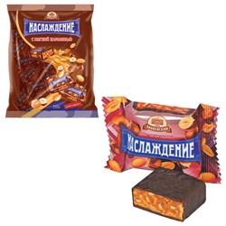 Конфеты шоколадные БАБАЕВСКИЙ "Наслаждение", мягкая карамель с орехами, 250 г, пакет, ББ10589 - фото 11134061