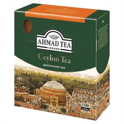 Чай AHMAD "Ceylon Tea", черный цейлонский, 100 пакетиков в конвертах по 2 г, 163i-08 - фото 11134099