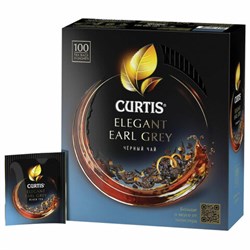 Чай CURTIS "Elegant Earl Grey" черный с бергамотом и цедрой цитрусовых, 100 пакетиков в конвертах по 1,7 г, 101015 - фото 11135050
