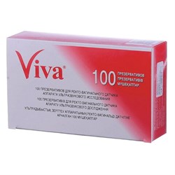 Презервативы для УЗИ VIVA, комплект 100 шт., без накопителя, гладкие, без смазки, 210х28 мм, 108020021 - фото 11135874