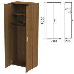 Шкаф для одежды "Канц", 700х350х1830 мм, цвет орех пирамидальный, ШК40.9 - фото 11136974