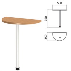 Стол приставной полукруг "Этюд", 600х350х750 мм, цвет бук бавария (КОМПЛЕКТ) - фото 11147481