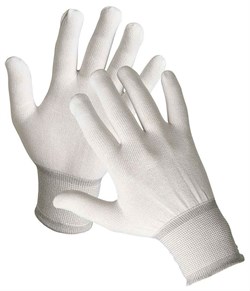 Перчатки нейлоновые, белые - фото 11175551