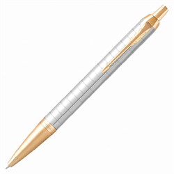 Ручка шариковая PARKER "IM Premium Pearl GT", жемчужный лак, позолота, синяя, 2143643 - фото 11259179