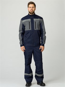 Костюм Нембус-1 СОП (тк.Смесовая,220) брюки, т.синий/серый - фото 11294324