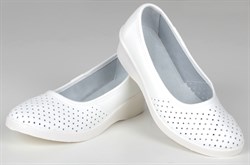 Туфли женские нат. кожа Эмануэла ПВХ ALMI (арт. 6813-00101), белый - фото 11294549