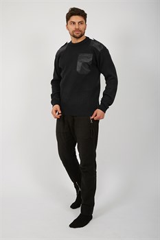 Свитер (джемпер) форменный усиленный, черный - фото 11294644