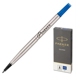 Стержень для ручки-роллера PARKER "Quink RB", металлический, 116 мм, узел 0,7 мм, синий, 1950311 - фото 11342278