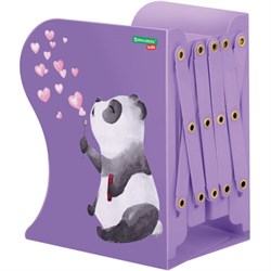 Подставка-держатель для книг и учебников BRAUBERG KIDS "Panda", раздвижная, металлическая, 238064 - фото 11343659