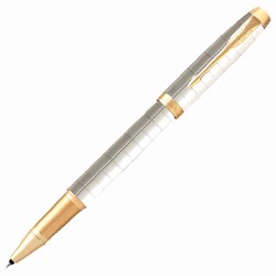 Ручка-роллер PARKER "IM Premium Pearl GT", корпус жемчужный лак, позолоченные детали, черная, 2143646 - фото 11370538