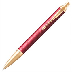 Ручка шариковая PARKER "IM Premium Red GT", корпус красный лак, позолоченные детали, синяя, 2143644 - фото 11370542
