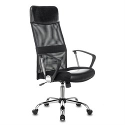 Кресло офисное CH-600SL, хром, ткань-сетка/кожзам, черное, 1380230 - фото 11387786
