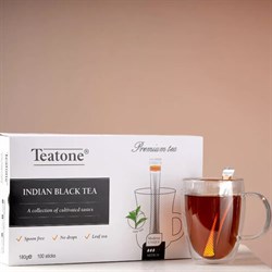 Чай TEATONE черный индийский, 100 стиков по 1,8 г, 1246 - фото 11765958