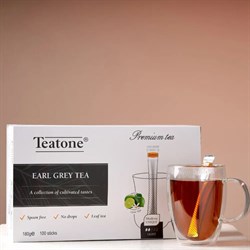 Чай TEATONE черный с ароматом бергамота, 100 стиков по 1,8 г, 64 - фото 11765962