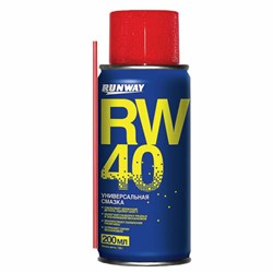 Смазка универсальная RW-40 (аналог WD-40) 200 мл, аэрозоль с трубочкой, RUNWAY RW6096 - фото 12675616