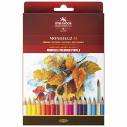 Карандаши цветные акварельные художественные KOH-I-NOOR "Mondeluz", 36 цветов, 3,8 мм, заточенные, европодвес, 3719036001KZRU - фото 13104327