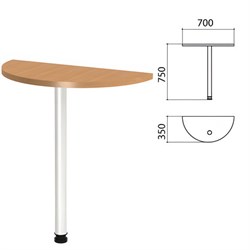 Стол приставной полукруг "Этюд", 700х350х750 мм, цвет бук бавария (КОМПЛЕКТ) - фото 13136118
