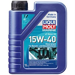 Минеральное моторное масло 4T для лодок LIQUI MOLY Marine 4T Motor Oil 15W-40 1л 25015 - фото 13360370