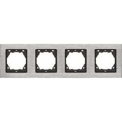 Четырехместная рамка Vesta Electric Exclusive Silver Metallic - фото 13360930