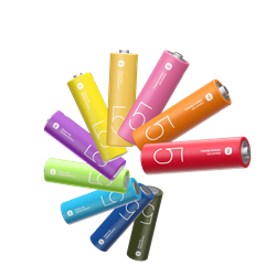 Батарейки щелочные Xiaomi AA Rainbow Batteries (10 Count) LR6 (BHR5393GL) - фото 13375022