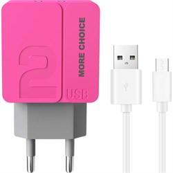 Зарядное устройство для смартфона More Choice NC46m Pink - фото 13385420