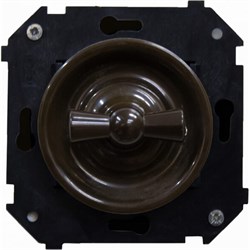 Двухклавишный поворотный выключатель Bironi серия шедель - фото 13391323
