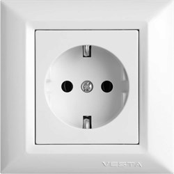 Одинарная розетка Vesta Electric Roma - фото 13392633