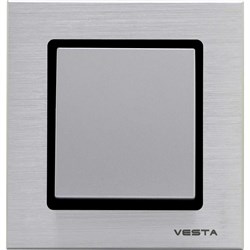 Одноклавишный выключатель Vesta Electric Exclusive Silver Metallic - фото 13518021