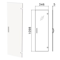 Дверь СТЕКЛО, средняя, "Канц", 346х5х1098 мм, БЕЗ ФУРНИТУРЫ, ДК35 - фото 13519795