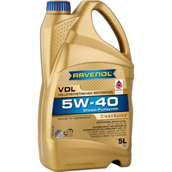 Моторное масло RAVENOL VDL SAE 5W-40, 5 л - фото 13532313