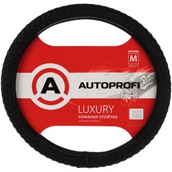 Оплетка руля AUTOPROFI AP-800 BK M - фото 13535279