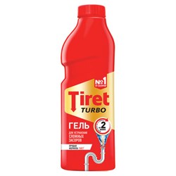 Средство для прочистки канализационных труб 1 л, TIRET (Тирет) "Turbo", гель, 8147377 - фото 13555665