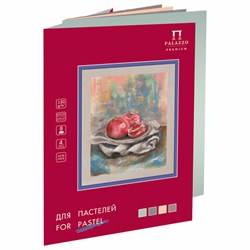 Папка для пастели БОЛЬШАЯ А3 297х380 мм, 8 листов, 4 цвета, 150 г/м2, &quot;Пастельный класс&quot;, П-3916